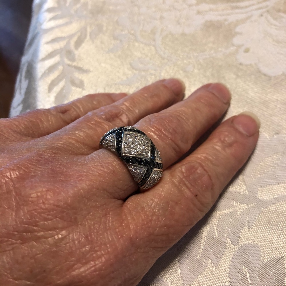 Cz Pave Statement Silver Ring - image 8